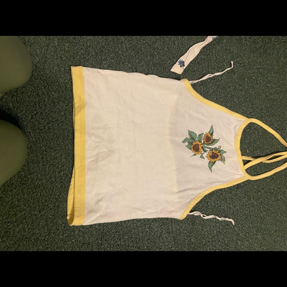 American eagle sunflower halter top